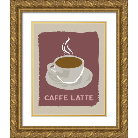 Modern Coffee III Gold Ornate Wood Framed Art Print with Double Matting by Santiago, Daniela