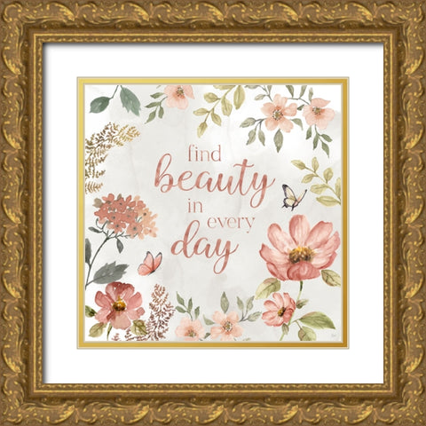 Summer Beauty Gold Ornate Wood Framed Art Print with Double Matting by Nan