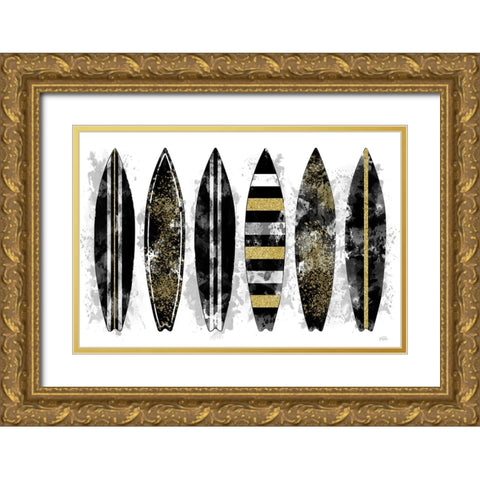 Golden Surf Gold Ornate Wood Framed Art Print with Double Matting by Carpentieri, Natalie