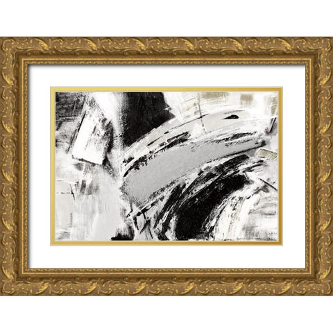 Black Mykonos Gold Ornate Wood Framed Art Print with Double Matting by Shapiro, Judith