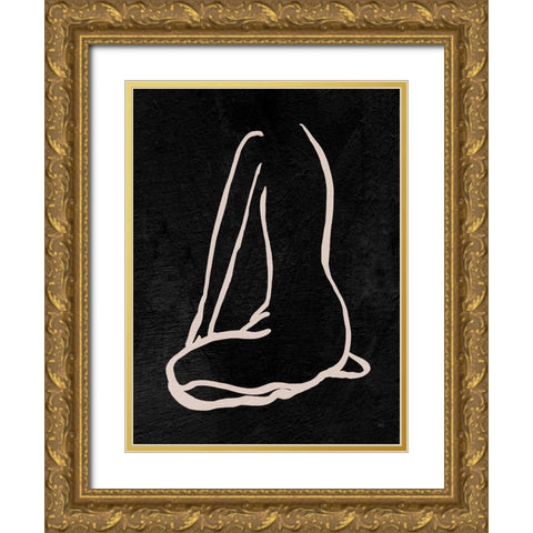 Figure in Dark II Gold Ornate Wood Framed Art Print with Double Matting by Jill, Susan