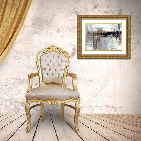 Tranquil Falls Gold Ornate Wood Framed Art Print with Double Matting by Jill, Susan