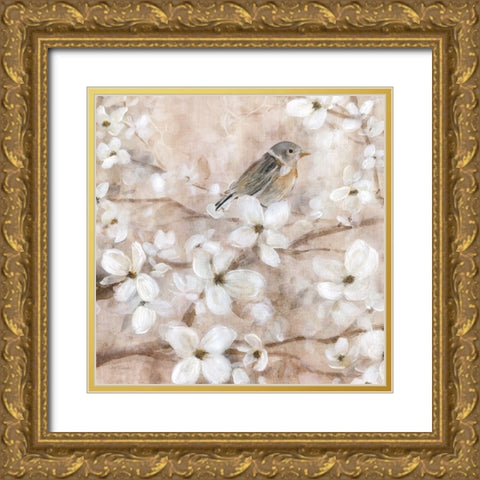 Fragrant Perch I Gold Ornate Wood Framed Art Print with Double Matting by Robinson, Carol