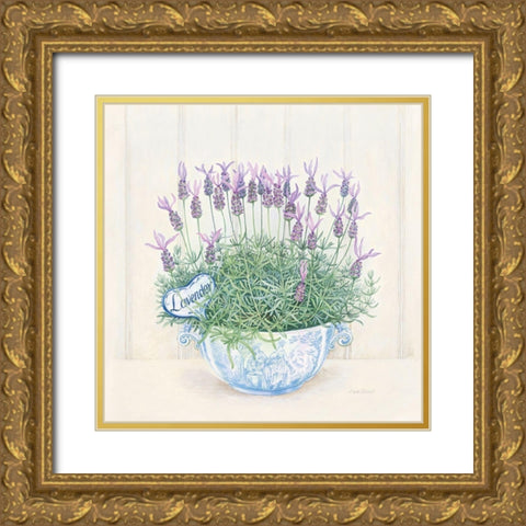 Lavender Gold Ornate Wood Framed Art Print with Double Matting by Searle, Anne