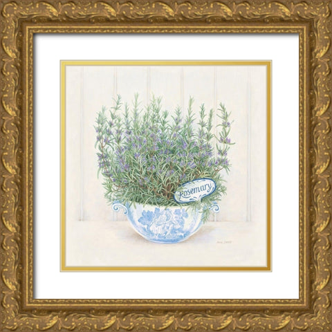 Rosemary Gold Ornate Wood Framed Art Print with Double Matting by Searle, Anne