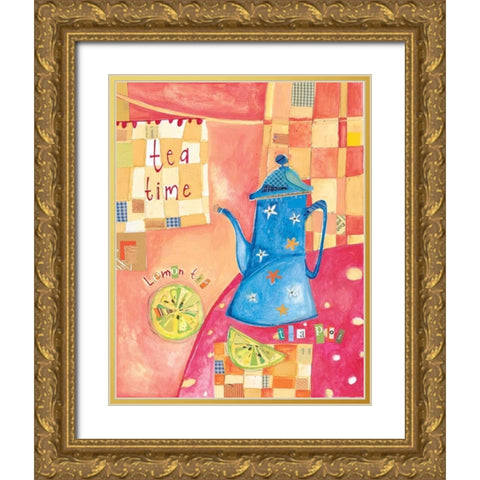 Kitchen Collage II Gold Ornate Wood Framed Art Print with Double Matting by Pope, Kate and Elizabeth