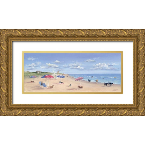 Beach Tails Gold Ornate Wood Framed Art Print with Double Matting by Saxe, Carol