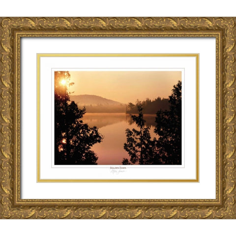 Golden Dawn Gold Ornate Wood Framed Art Print with Double Matting by Jones, Mike