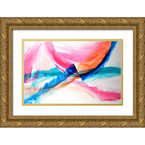 Convergence Gold Ornate Wood Framed Art Print with Double Matting by Segrest, Jane