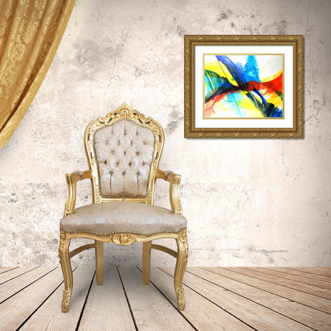 Sailing Away Gold Ornate Wood Framed Art Print with Double Matting by Segrest, Jane
