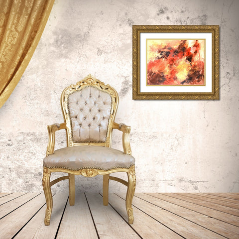 Autumn Bliss Gold Ornate Wood Framed Art Print with Double Matting by Segrest, Jane