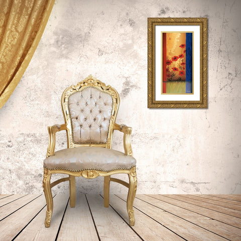 Painters Garden I Gold Ornate Wood Framed Art Print with Double Matting by Li-Leger, Don