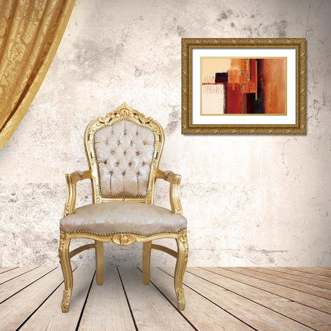 African Jewels I Gold Ornate Wood Framed Art Print with Double Matting by Barnes, Natasha