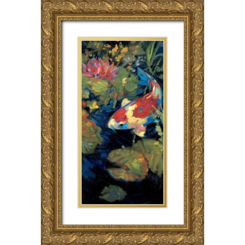 Asian Serenity II Gold Ornate Wood Framed Art Print with Double Matting by Ostlund, Leif