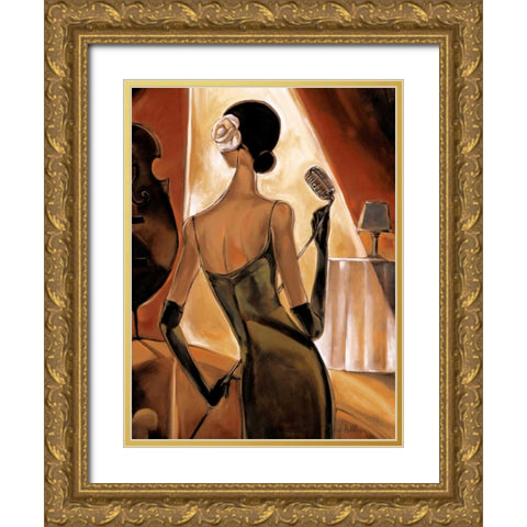 Jazz Samba Gold Ornate Wood Framed Art Print with Double Matting by Biddle, Trish