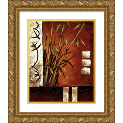 Russet Silhouette II Gold Ornate Wood Framed Art Print with Double Matting by Sewell, Krista