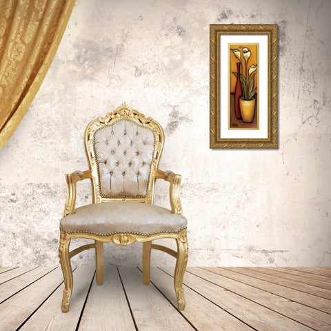 Copo-de-Leite Gold Ornate Wood Framed Art Print with Double Matting by Alves, Helena