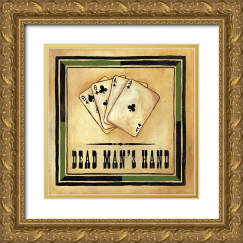 Dead Mans Hand Gold Ornate Wood Framed Art Print with Double Matting by Anderson-Tapp, Jocelyne
