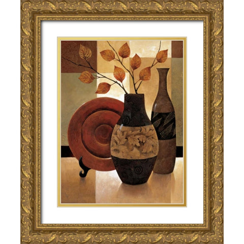 Natures Patchwork I Gold Ornate Wood Framed Art Print with Double Matting by Mallett, Keith