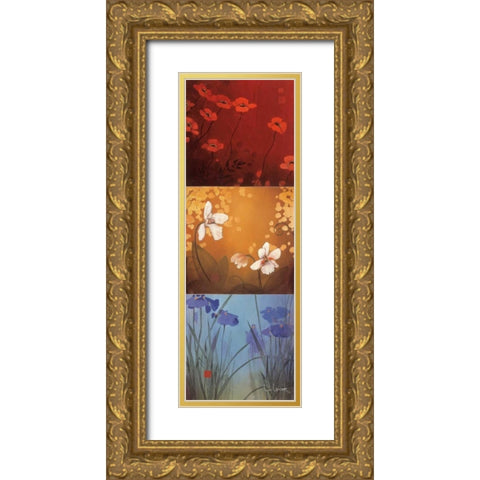 Aura Gold Ornate Wood Framed Art Print with Double Matting by Li-Leger, Don