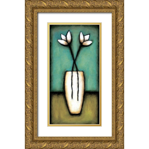 Water Blossoms I Gold Ornate Wood Framed Art Print with Double Matting by Eve
