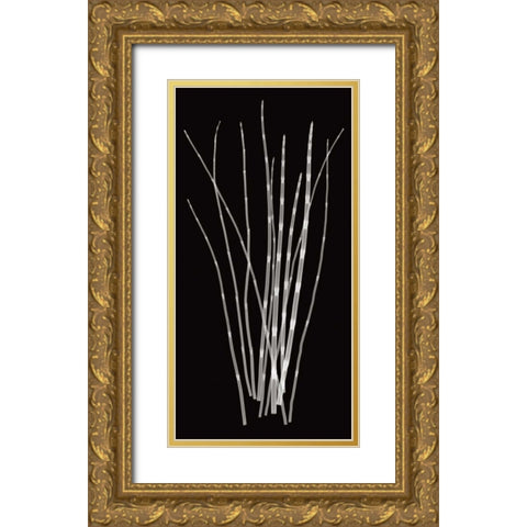 Three Rushes Gold Ornate Wood Framed Art Print with Double Matting by Wehtje, Jim