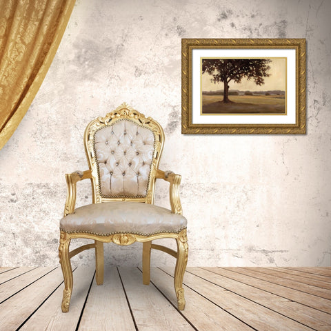 An Old Acquaintance Gold Ornate Wood Framed Art Print with Double Matting by Lightell, Megan