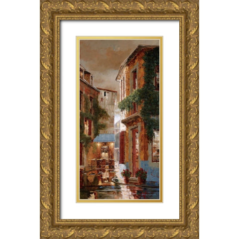 Tender is the Night Gold Ornate Wood Framed Art Print with Double Matting by Archambault, Gilles