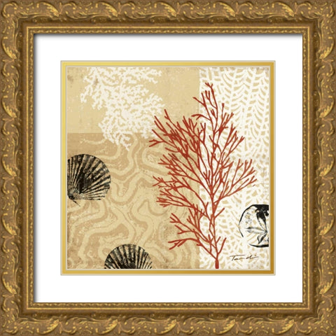 Coral Impressions II Gold Ornate Wood Framed Art Print with Double Matting by Venter, Tandi