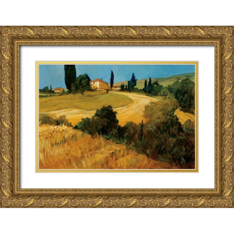 Bella Toscana Gold Ornate Wood Framed Art Print with Double Matting by Craig, Philip
