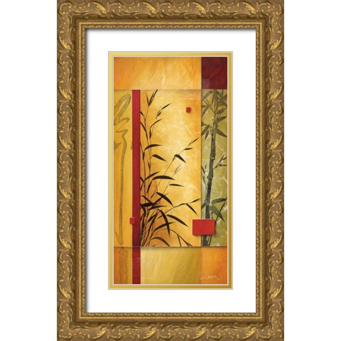 Garden Dance II Gold Ornate Wood Framed Art Print with Double Matting by Li-Leger, Don
