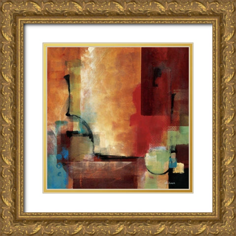 Crosscurrents Gold Ornate Wood Framed Art Print with Double Matting by Li-Leger, Noah