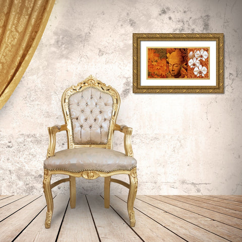 Buddha Panel II Gold Ornate Wood Framed Art Print with Double Matting by Mallett, Keith
