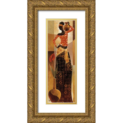 Bahiya Gold Ornate Wood Framed Art Print with Double Matting by Mallett, Keith