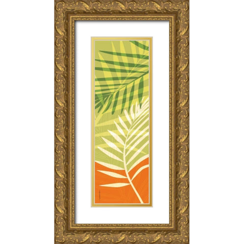 Tropic II Gold Ornate Wood Framed Art Print with Double Matting by Ahava