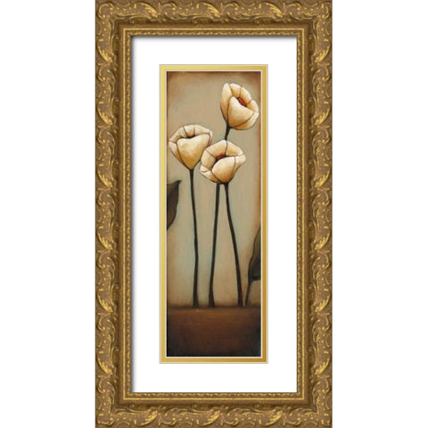 Jardin de Flores II Gold Ornate Wood Framed Art Print with Double Matting by Alves, Helena