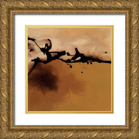 Ochre Gold Ornate Wood Framed Art Print with Double Matting by Maitland, Laurie