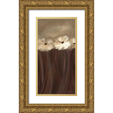Daisy Bouquet Gold Ornate Wood Framed Art Print with Double Matting by Parker, Karen Lorena