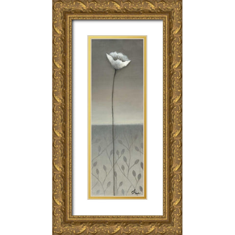 Fleur Blanc I Gold Ornate Wood Framed Art Print with Double Matting by Eve