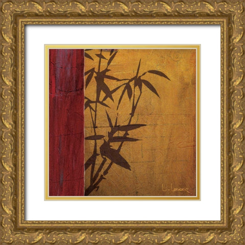 Modern Bamboo I Gold Ornate Wood Framed Art Print with Double Matting by Li-Leger, Don