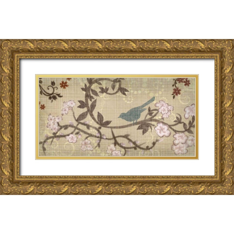 Songbird I Gold Ornate Wood Framed Art Print with Double Matting by Venter, Tandi