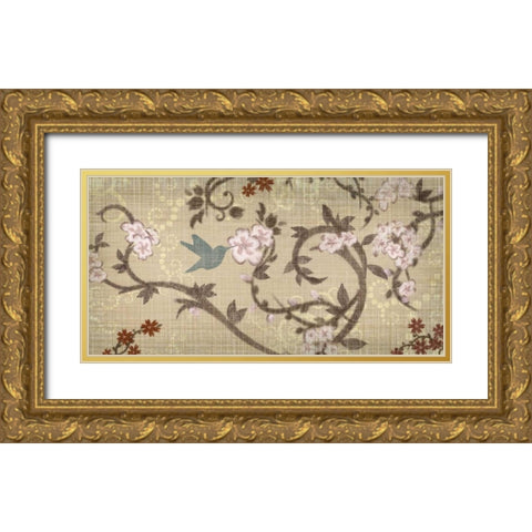 Songbird II Gold Ornate Wood Framed Art Print with Double Matting by Venter, Tandi