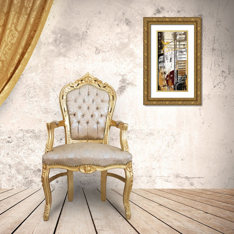 Chords Gold Ornate Wood Framed Art Print with Double Matting by NOAH