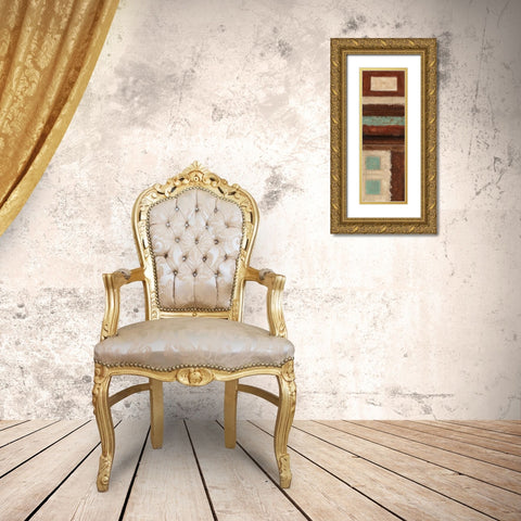 Connections on Impulse I Gold Ornate Wood Framed Art Print with Double Matting by Salemink-Roos, Ursula