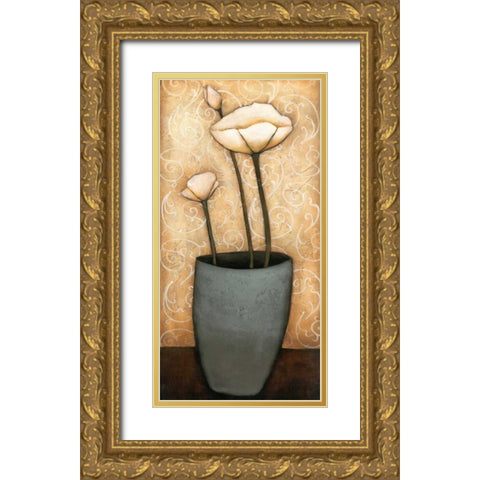 Mon Jardine I Gold Ornate Wood Framed Art Print with Double Matting by Alves, Helena