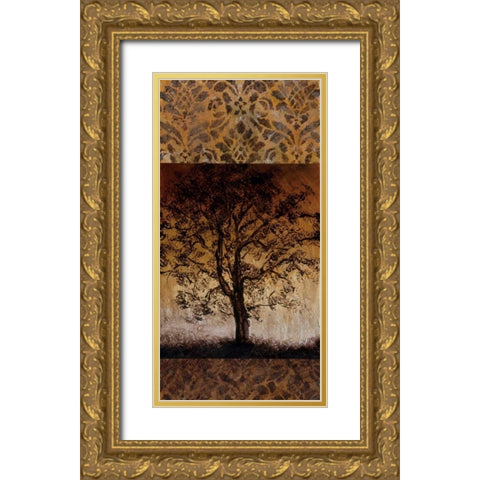 Oak Tree I Gold Ornate Wood Framed Art Print with Double Matting by Kelly, Lynn