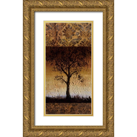 Oak Tree II Gold Ornate Wood Framed Art Print with Double Matting by Kelly, Lynn