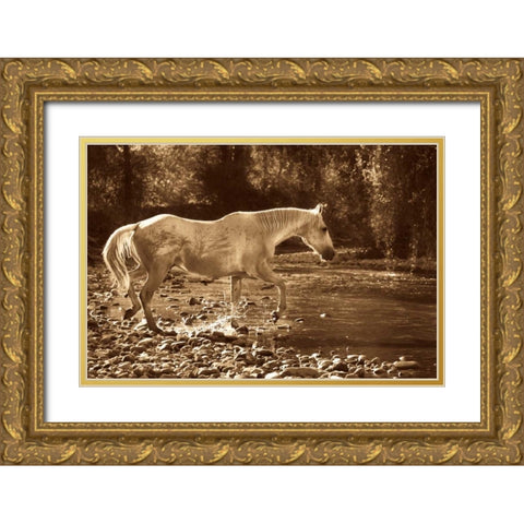 The Crossing Gold Ornate Wood Framed Art Print with Double Matting by Caro, Wendy
