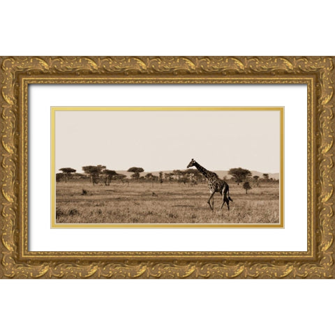 Serengeti Horizons II Gold Ornate Wood Framed Art Print with Double Matting by Maihara/Watt, Jeff/Boyce
