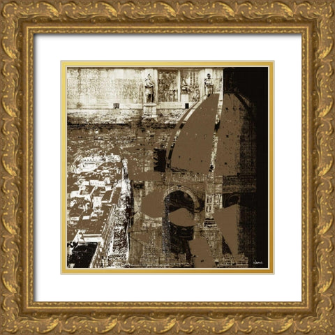 Architectural Renaissance I Gold Ornate Wood Framed Art Print with Double Matting by NOAH